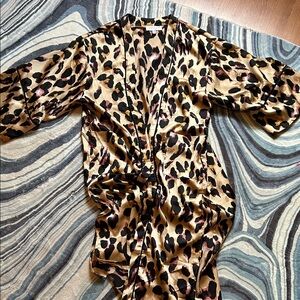Hayden Leopard Print Kimono Robe